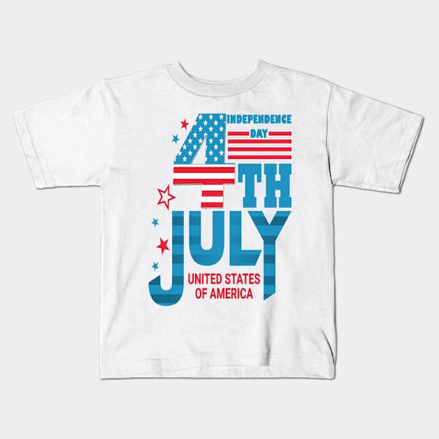 Happy independence day. Kids T-Shirt by omnia34